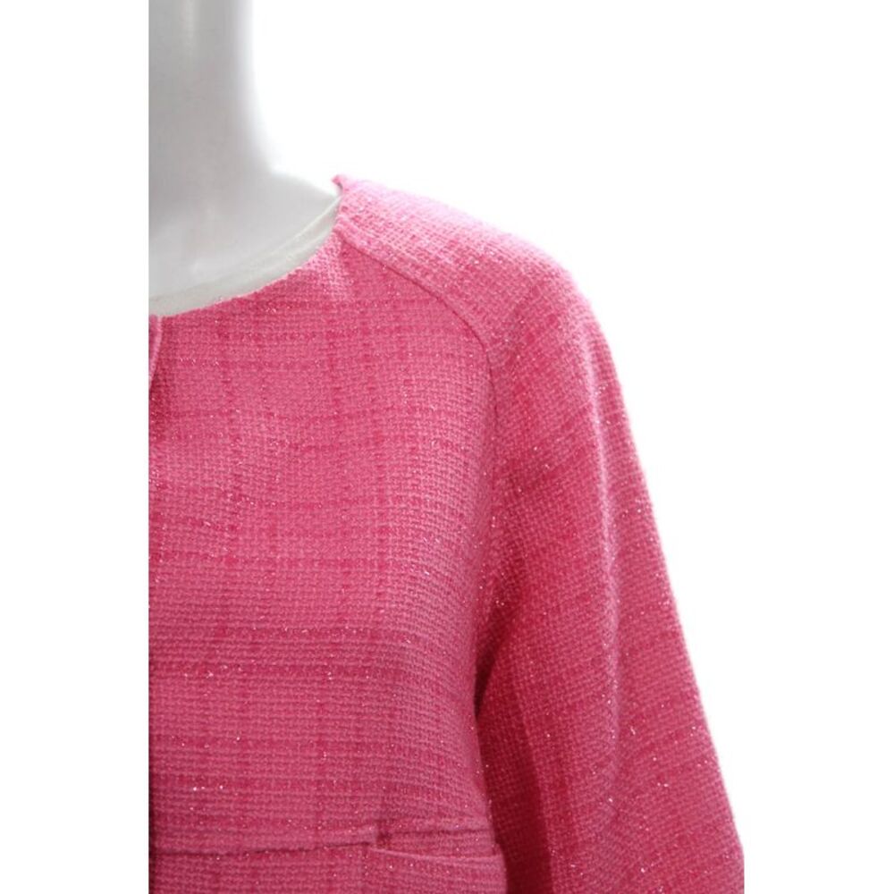 San Francisco Women Pink Blazer Coat Button 3/4 Sleeve Size M - Picture 2 of 5